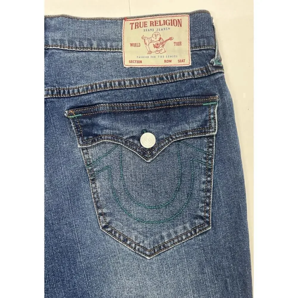 True Religion Rocco Men's Jeans Flap Pockets Relaxed Skinny Size 34X22 (34X31.5)